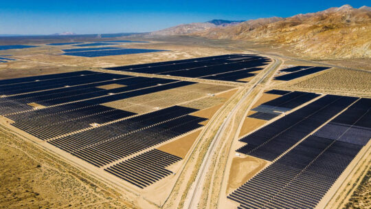 Aerial view of LA Department of Water and Power Solar Farm