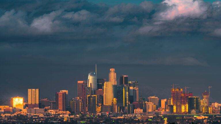 Skyline of Los Angeles city