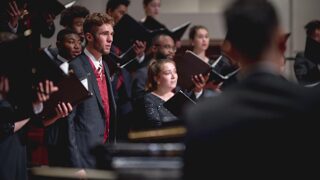 USC Thornton choral singers performing