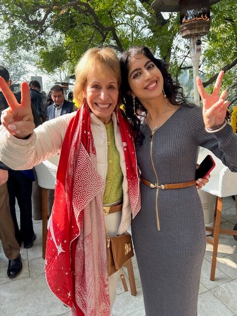 Madhok (left) met USC President Carol Folt in January, when a USC delegation went on a three-city tour in India branded “USC-India: Partner the Future.” (USC Photo/Kavita Munjal)