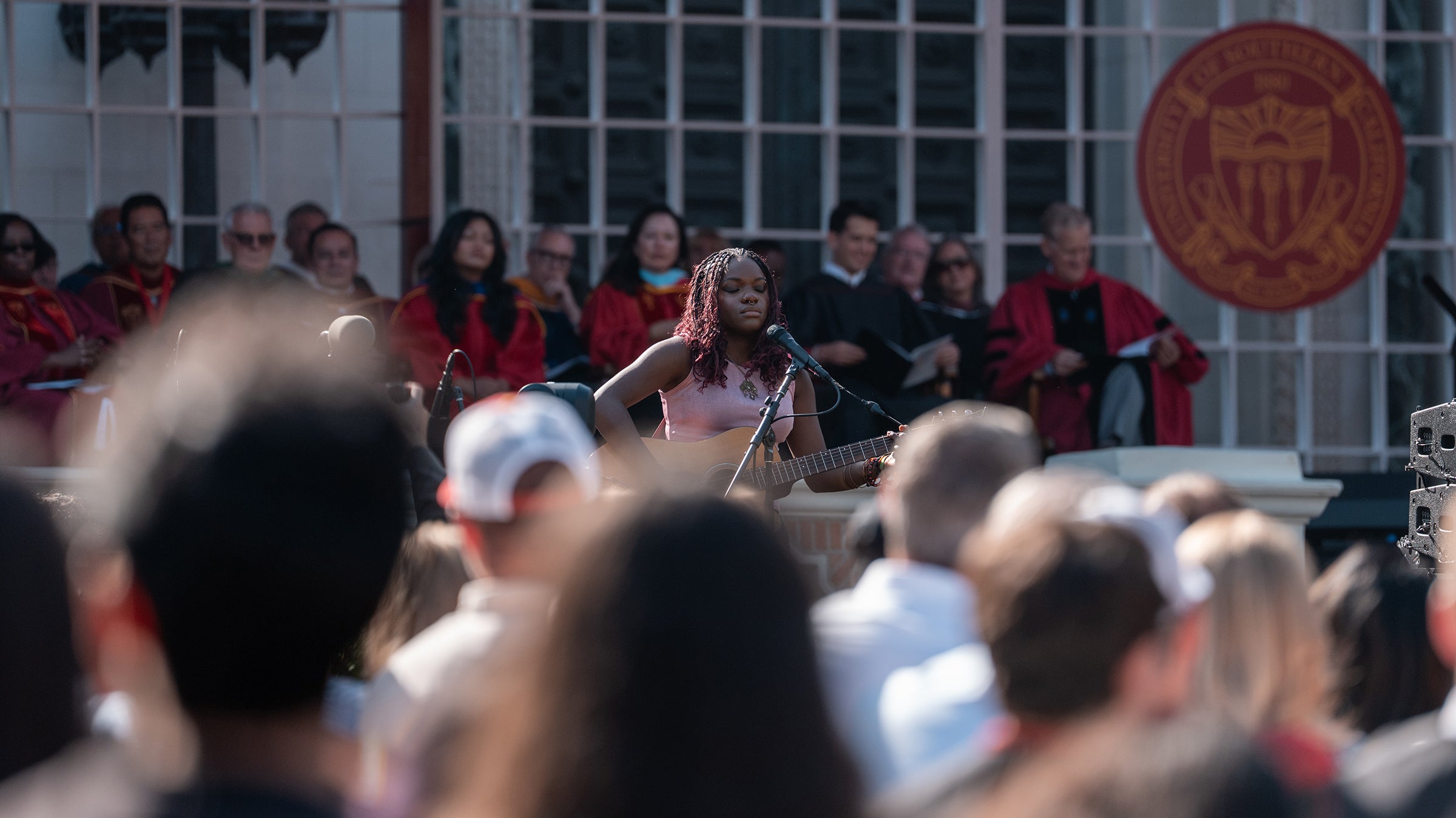 USC new student convocation: Lionna Romans performs