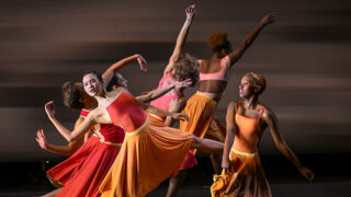 Five Kaufman students performing a lyrical number