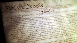 U.S. Constitution close up